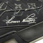 Louis Vuitton LV Trainers Line Monogram Denim Low Cut Sneakers Black 9.5 — view 6