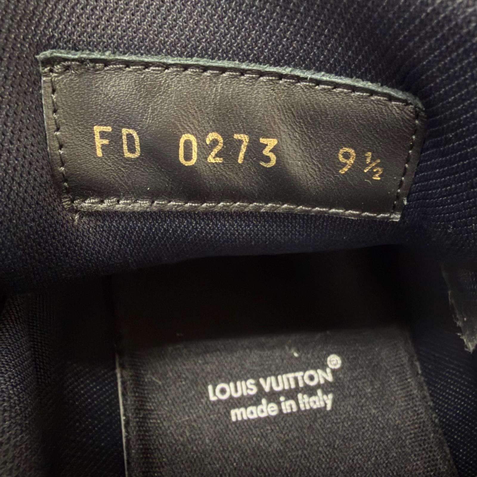Louis Vuitton LV Trainers Line Monogram Denim Low Cut Sneakers Black 9.5 — view 7