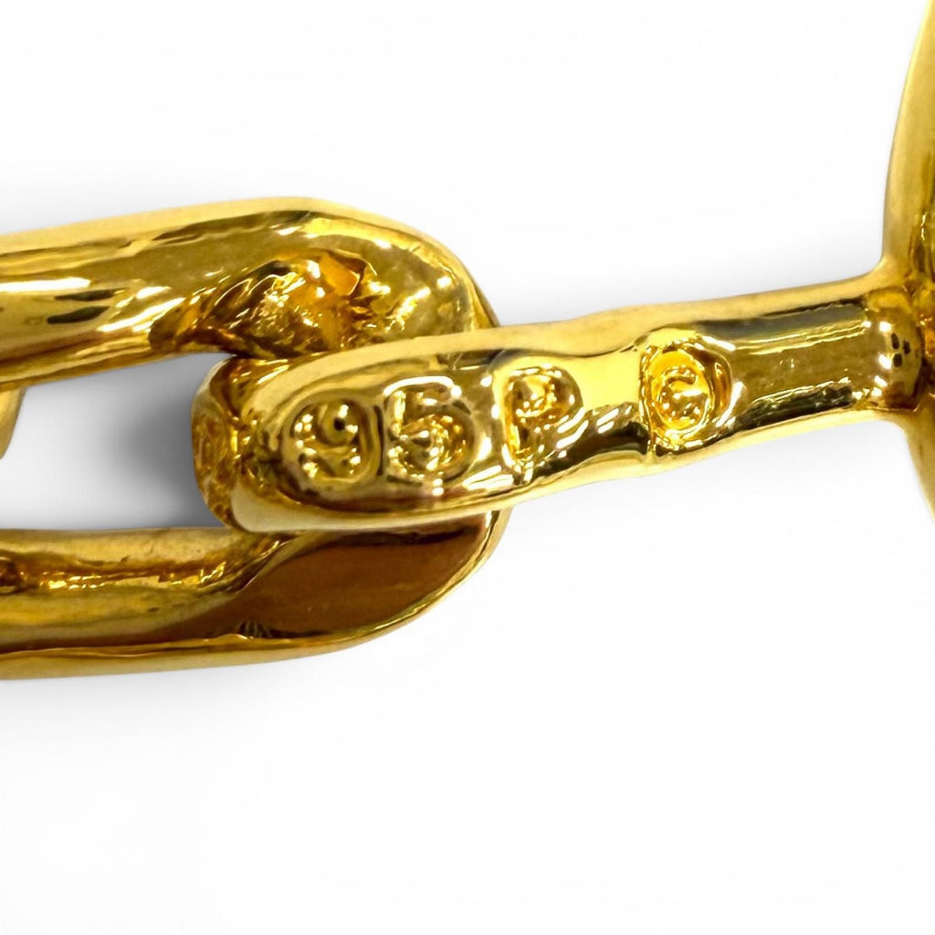 Chanel Vintage CC Logo Metal Chain Belt Gold — view 7