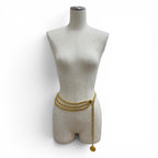Chanel Vintage CC Logo Metal Chain Belt Gold — view 4