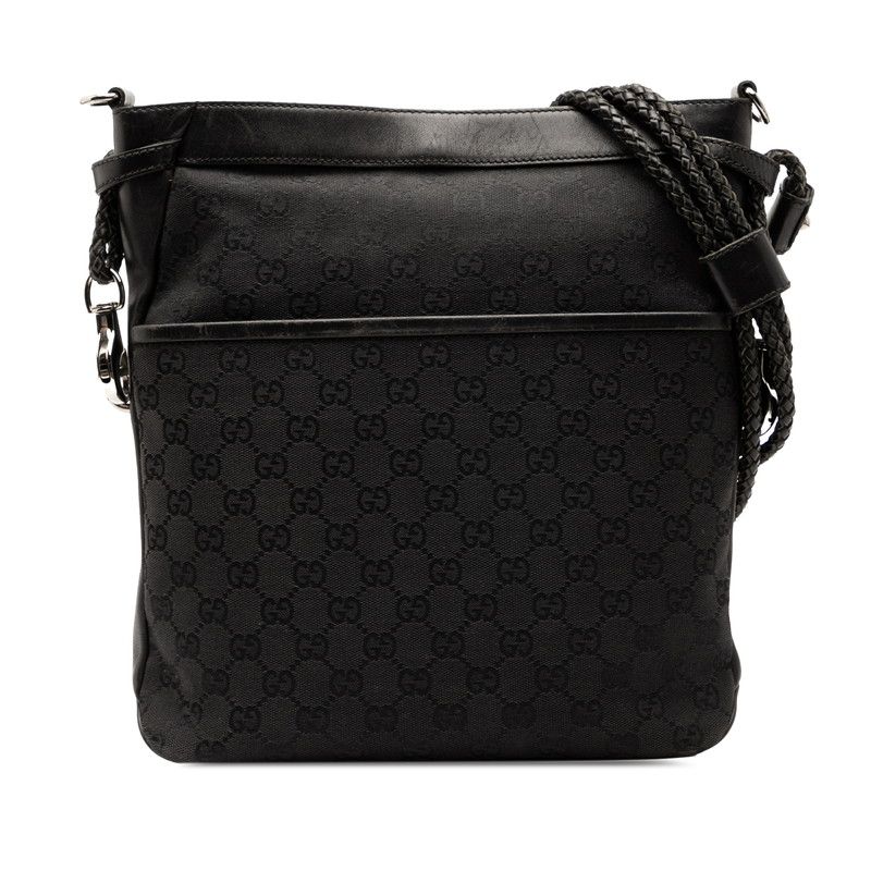 Gucci GG Canvas Shoulder Bag Black