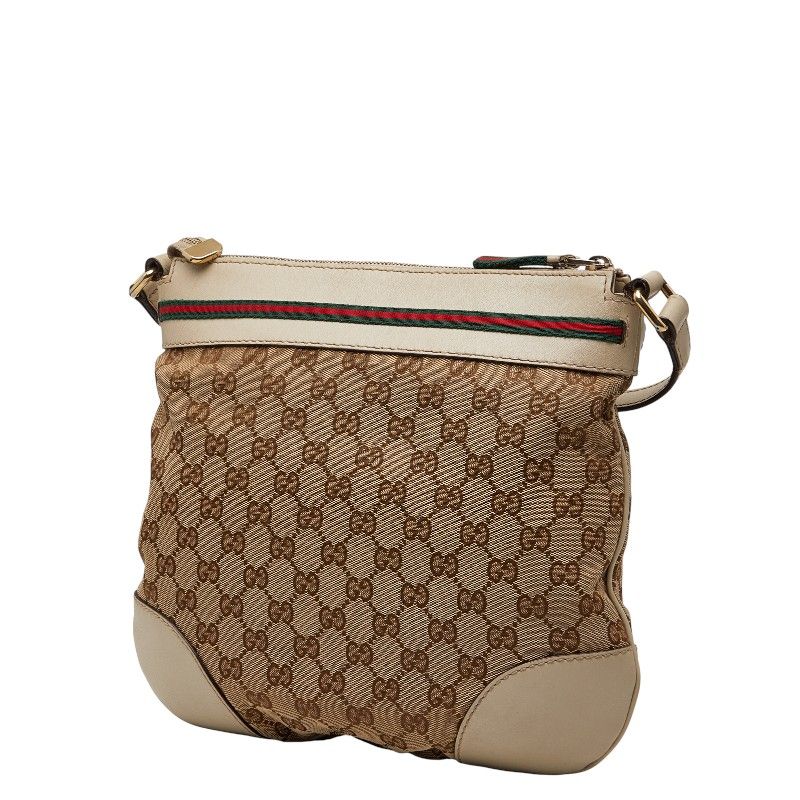 Gucci GG Canvas Sherry Line Mayfair Shoulder Bag Pochette Beige Multicolor — view 2