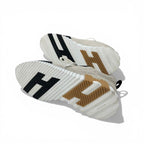 Hermes Bouncing Sneakers Fabric Leather Black Beige White — view 6