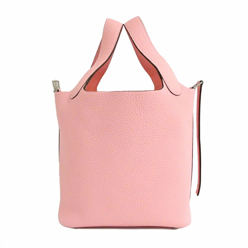 Hermes Picotin Lock PM 18 Made Rose Sakura Silver Taurillon Clemence Pink