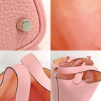 Hermes Picotin Lock PM 18 Made Rose Sakura Silver Taurillon Clemence Pink — view 8