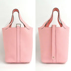 Hermes Picotin Lock PM 18 Made Rose Sakura Silver Taurillon Clemence Pink — view 3