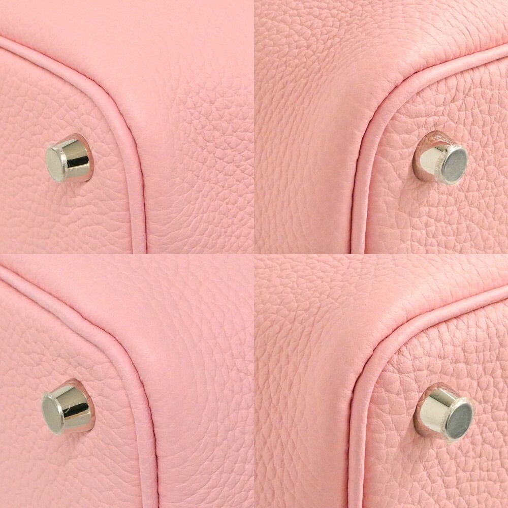 Hermes Picotin Lock PM 18 Made Rose Sakura Silver Taurillon Clemence Pink — view 7