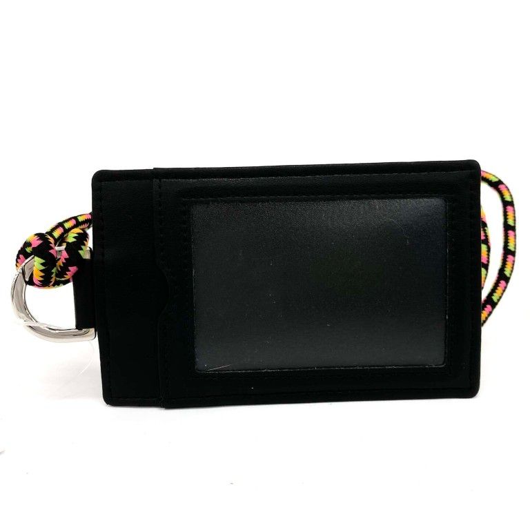 Dior Card Case Lewis Hamilton Vertical Holder Black Multicolor Leather Canvas — view 2