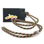 Dior Card Case Lewis Hamilton Vertical Holder Black Multicolor Leather Canvas