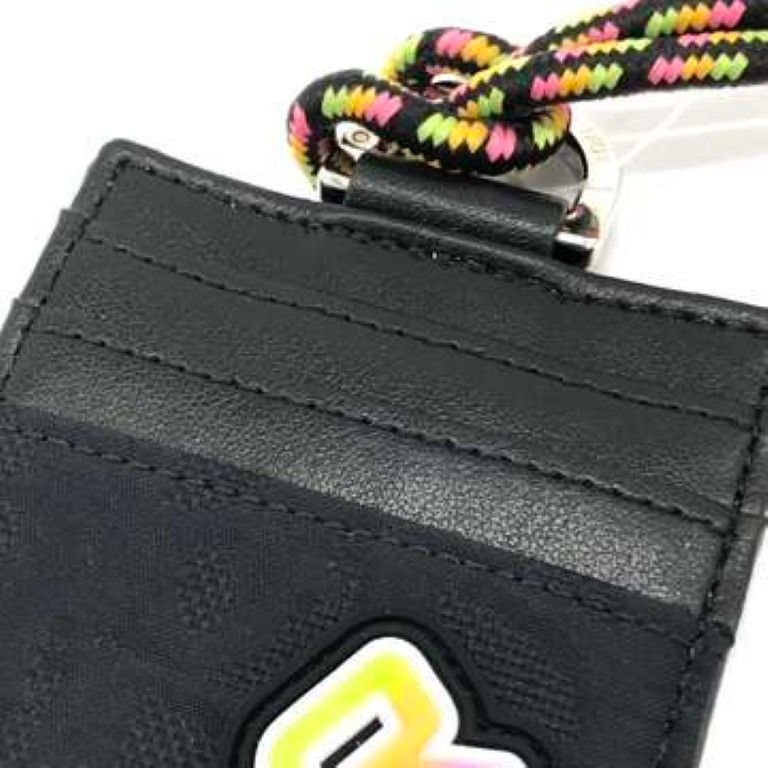 Dior Card Case Lewis Hamilton Vertical Holder Black Multicolor Leather Canvas — view 5