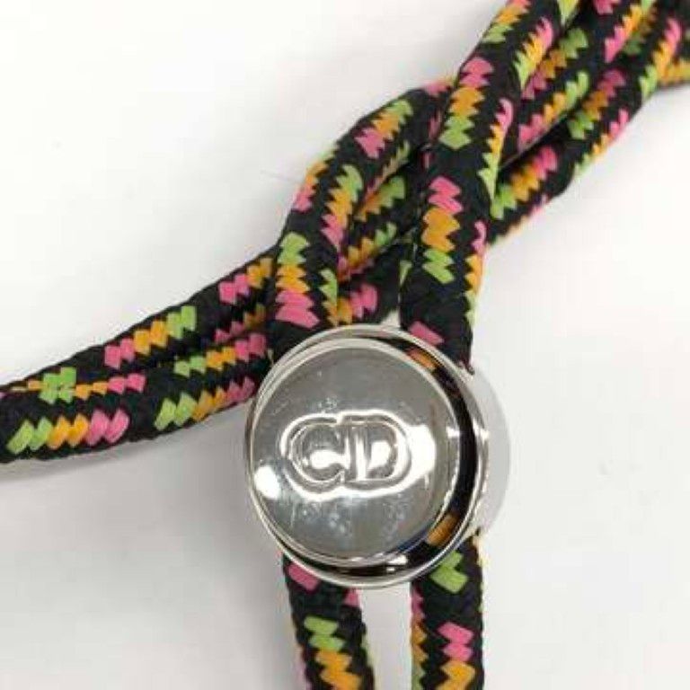 Dior Card Case Lewis Hamilton Vertical Holder Black Multicolor Leather Canvas — view 3