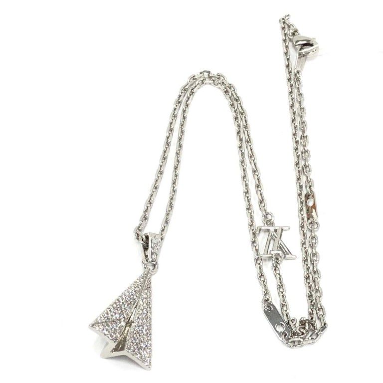 Louis Vuitton Pendant LV Pay Per Plane Silver Metal Rhinestone — view 5