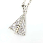 Louis Vuitton Pendant LV Pay Per Plane Silver Metal Rhinestone