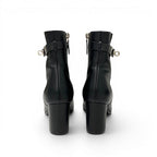 Hermes Saint Germain Boots Short Shoes Leather Black Silver Kelly — view 5