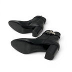 Hermes Saint Germain Boots Short Shoes Leather Black Silver Kelly — view 6