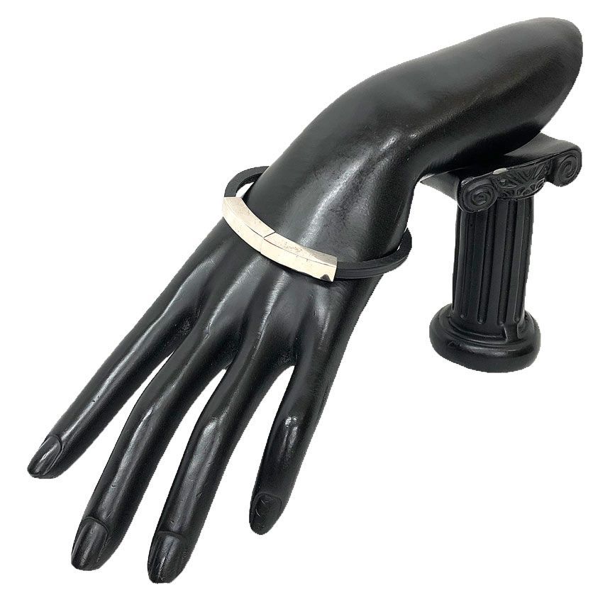 Hermes Leather Bracelet Vintage Black — view 2