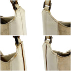 Gucci Jackie Line GG Canvas Leather Shoulder Bag Hobo White — view 4