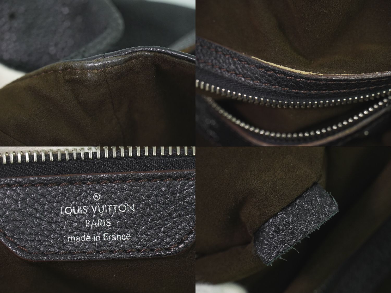 Louis Vuitton LV Mahina Neo L Leather Shoulder Bag Noir Black — view 9