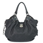 Louis Vuitton LV Mahina Neo L Leather Shoulder Bag Noir Black
