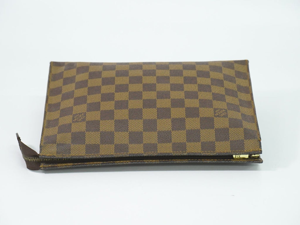 Louis Vuitton LV Pouch Toilette 26 Damier Ebene Clutch Brown — view 5