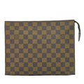 Louis Vuitton LV Pouch Toilette 26 Damier Ebene Clutch Brown