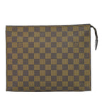 Louis Vuitton LV Pouch Toilette 26 Damier Ebene Clutch Brown