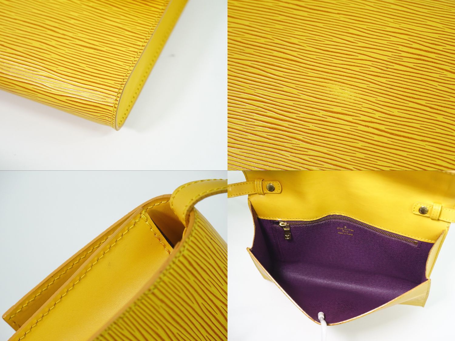 Louis Vuitton LV Arche Epi Leather Shoulder Bag Pochette Tassili Yellow — view 8