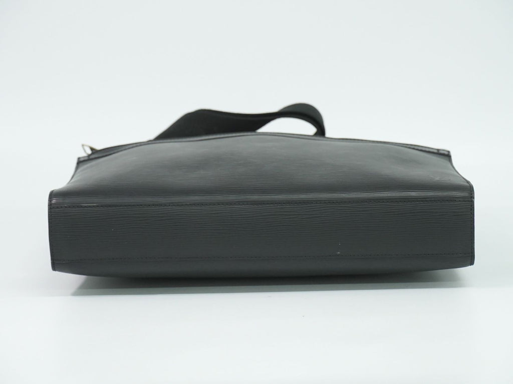 Louis Vuitton LV Bassano MM Epi Leather 2-Way Business Bag Handbag Noir Black — view 3