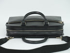 Louis Vuitton LV Bassano MM Epi Leather 2-Way Business Bag Handbag Noir Black — view 5