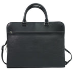 Louis Vuitton LV Bassano MM Epi Leather 2-Way Business Bag Handbag Noir Black