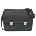 Louis Vuitton LV Alexei Taiga Leather Shoulder Bag Ardoise Black