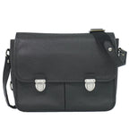 Louis Vuitton LV Alexei Taiga Leather Shoulder Bag Ardoise Black