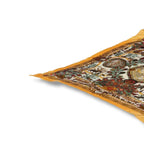 Hermes Scarf Pleated Silk Decoupages Paper Cutting Yellow — view 2