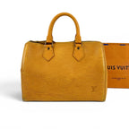 Louis Vuitton Speedy 25 Mini Boston Bag Epi Leather Yellow