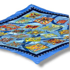 Hermes Pleated Scarf Idea Structure la Mecanique Des Idee Blue — view 3