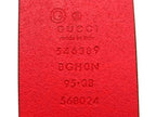 Gucci Interlocking Leather Silver 95 38 Red Belt — view 6