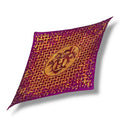 Hermes Scarf Pleats Silk Mosaic 24 Horse Pattern Purple