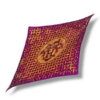 Hermes Scarf Pleats Silk Mosaic 24 Horse Pattern Purple