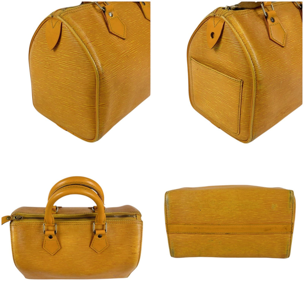 Louis Vuitton Speedy 25 Mini Boston Bag Epi Leather Yellow — view 4