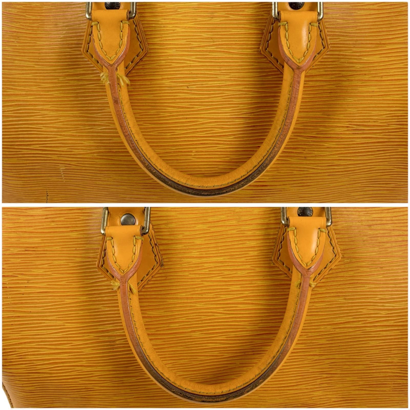 Louis Vuitton Speedy 25 Mini Boston Bag Epi Leather Yellow — view 8