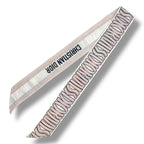 Dior Mitzah Scarf Silk Logo Pink White — view 2