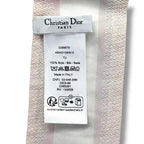 Dior Mitzah Scarf Silk Logo Pink White — view 6
