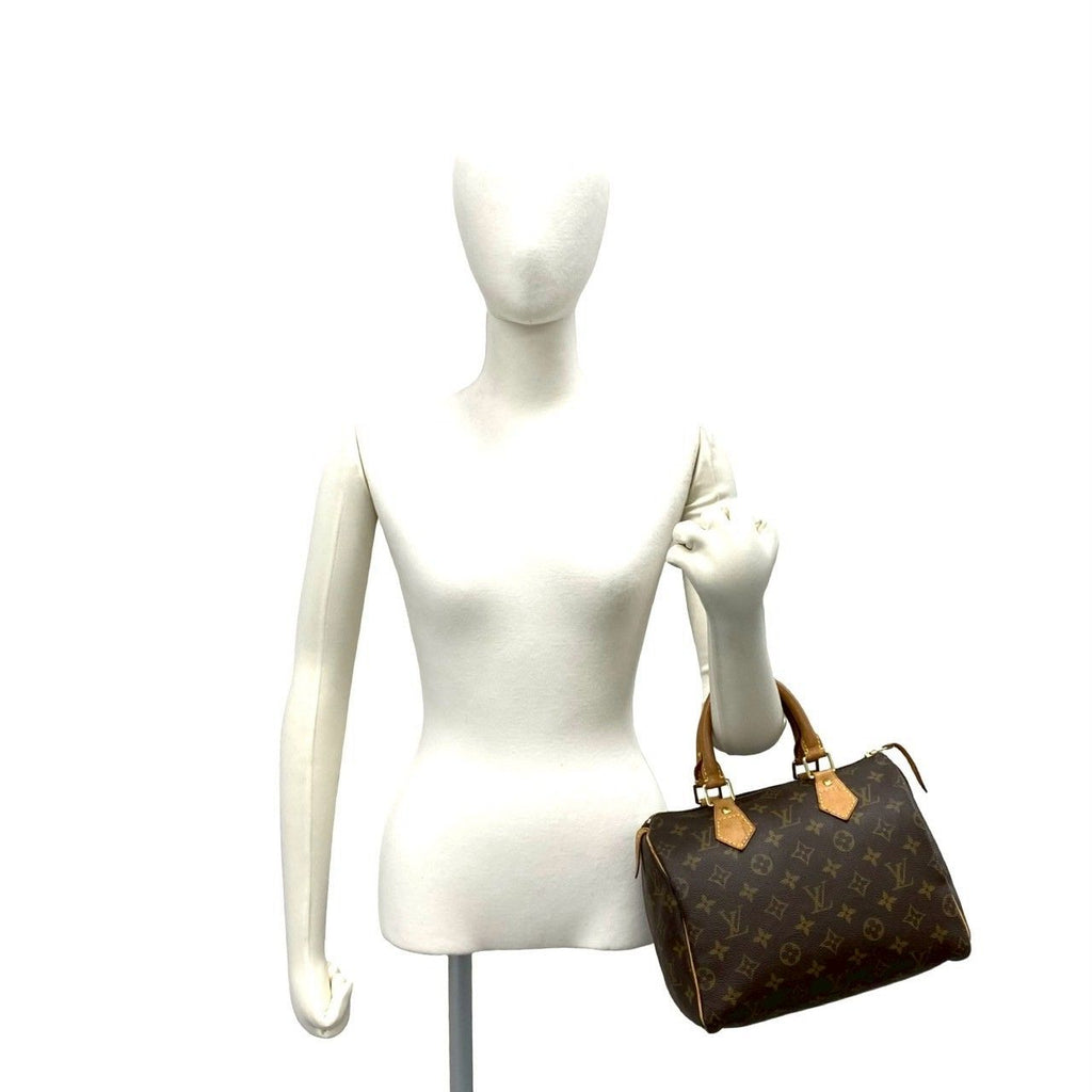 Louis Vuitton Speedy 25 Monogram Leather Mini Boston Bag Brown — view 2