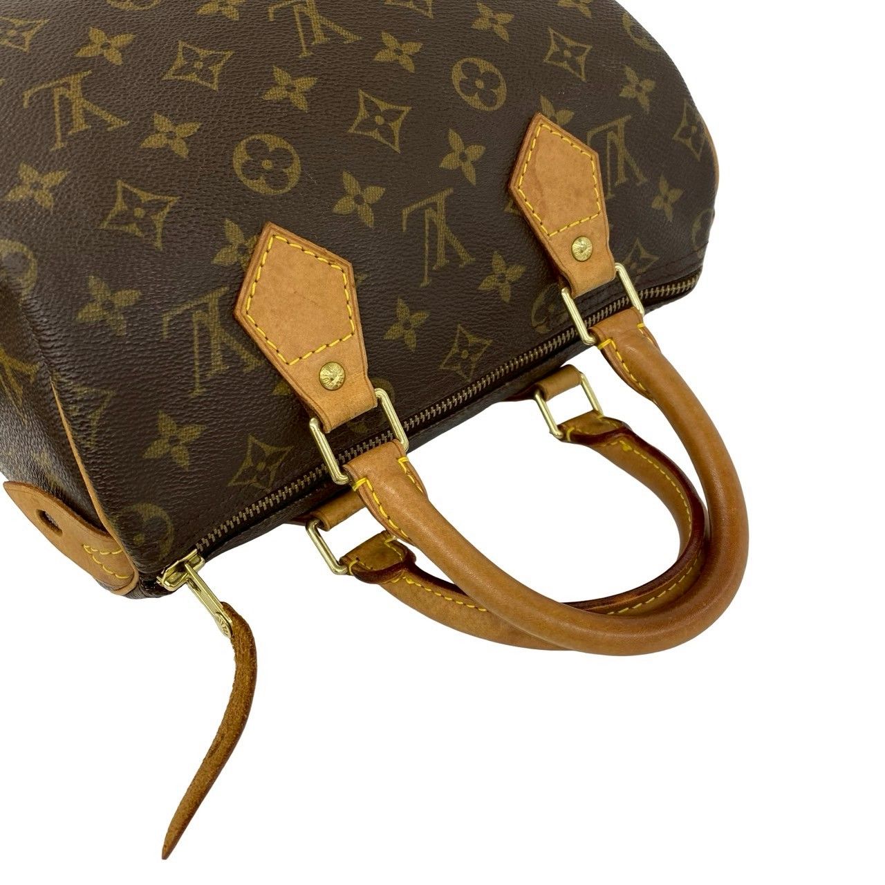 Louis Vuitton Speedy 25 Monogram Leather Mini Boston Bag Brown — view 4