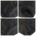 Prada Tessuto Black Silver Nylon Leather Pouch Case — view 3