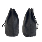 Prada Tessuto Black Silver Nylon Leather Pouch Case — view 5