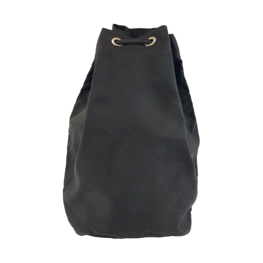 Prada Tessuto Black Silver Nylon Leather Pouch Case — view 2