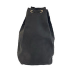 Prada Tessuto Black Silver Nylon Leather Pouch Case — view 2