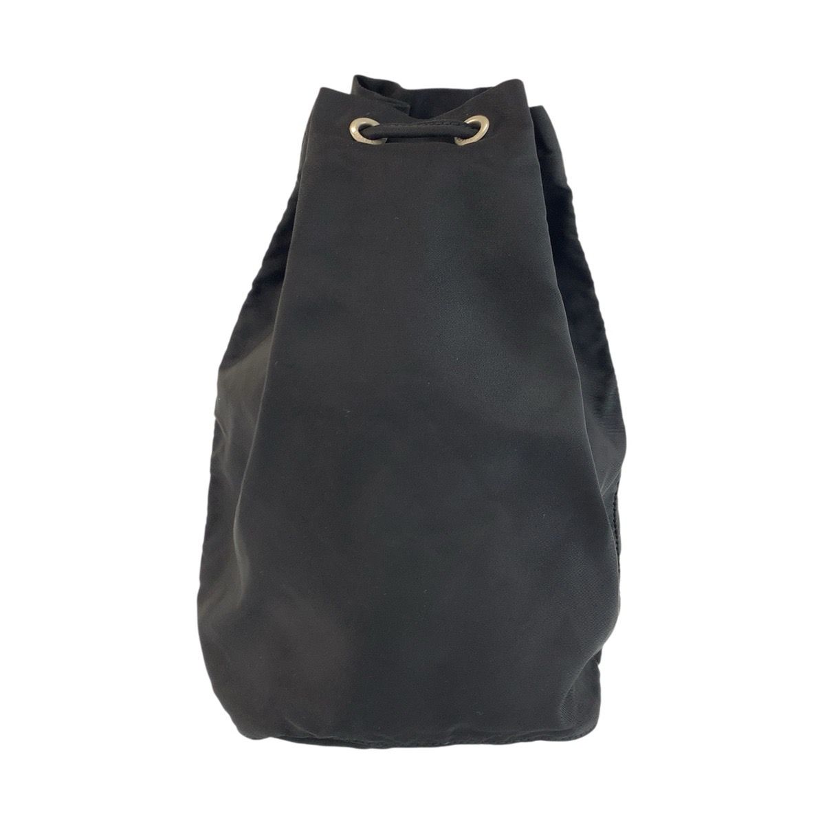 Prada Tessuto Black Silver Nylon Leather Pouch Case — view 2