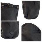 Prada Tessuto Black Silver Nylon Leather Pouch Case — view 6